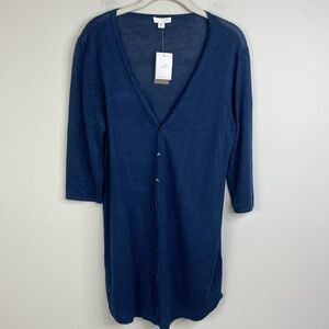 J.Jill Linen blend Long line sweater size S